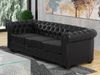 Vente-unique - Sofa 3-Sitzer - Kunstleder - Schwarz - CHESTERFIELD Bild 2