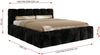 Doppelbett mit Gasdruckfeder, Polsterbett NIRA CLASSIC Holzlattenrost Bett mit Stauraum, gepolstertes Kopfteil Bettkasten Foam Matratze - 180 x 200 cm - Schwarz Plüsch - MIRO LUX Bild 4