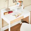 SoBuy FWT106-W Schreibtisch, MDF, Lackiert, Weiß, 100 x 95 x 59 cm Bild 5