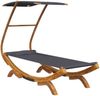 vidaXL Sonnenliege mit Dach 100x190x134 cm Bugholz Massiv Anthrazit 313944 Bild 2
