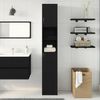 vidaXL Badschrank Schwarz Eichen-Optik 32x25,5x190 cm Holzwerkstoff 862015 Bild 3