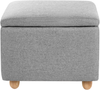 Pouf mit Stauraum FERNDALE Stoff Hellgrau Bild 5