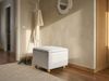 Pouf mit Stauraum FERNDALE Stoff Hellgrau Bild 3