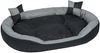 Hossis Wholesale Hundebett Grau Größe L 110x80x20cm | Kuscheliges Hundesofa mit Wendekissen & Zierkissen | Waschbar & pflegeleicht | Weiches Hundekörbchen für große Hunde | Geruchsfrei Bild 2