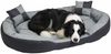 Hossis Wholesale Hundebett Grau Größe L 110x80x20cm | Kuscheliges Hundesofa mit Wendekissen & Zierkissen | Waschbar & pflegeleicht | Weiches Hundekörbchen für große Hunde | Geruchsfrei Bild 4