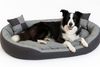 Hossis Wholesale Hundebett Grau Größe L 110x80x20cm | Kuscheliges Hundesofa mit Wendekissen & Zierkissen | Waschbar & pflegeleicht | Weiches Hundekörbchen für große Hunde | Geruchsfrei Bild 5
