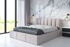 Polsterbett IGI 140x200 mit Matratze, Bettkasten und Lattenrost. Farbe: Beige 2 Bild 2