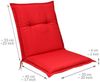 6er Set Beautissu Niedriglehner Auflage Base NL Rot Bild 3