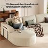 Patbrela Ecksofa Cord Schlafsofa L Form mit Abgerundeter Chaise Longue Bild 3