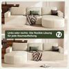 Patbrela Ecksofa Cord Schlafsofa L Form mit Abgerundeter Chaise Longue Bild 2