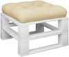 vidaXL Palettenkissen Beige 58x58x10 cm Stoff 360903 Bild 3