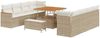 vidaXL Gartensofa-set mit Kissen 12 pcs Beige Poly-Rattan 3364976 Bild 2