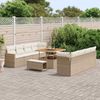 vidaXL Gartensofa-set mit Kissen 12 pcs Beige Poly-Rattan 3364976 Bild 3