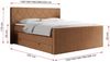 Boxspringbett KING EIGAR, mit einer Doppelmatratze, einem genähten Kopfteil - 160x200 - Orange Stoff - H4 Bild 5