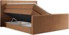 Boxspringbett KING EIGAR, mit einer Doppelmatratze, einem genähten Kopfteil - 160x200 - Orange Stoff - H4 Bild 4