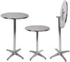 Set Stehtisch + Stehtischhusse HWC-J30, Bistrotisch Tischhusse, klappbar höhenverstellbar Ø 60cm ~ Husse blau Bild 2