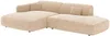 Vente-unique - POGNI Sofa SamtStoff Beige - B 160 cm x H 73 cm x L 300 cm Bild 2