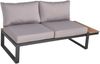 Gartenloungeset GERD 6-tlg - Alu/Kunststoff, Dunkelbraun | Gartenloungeecke Gartenmöbel Set Garten Lounge-Eckgruppe Loungegarnitur Bild 4
