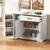 Modernes, elegantes Sideboard mit 3 Türen und einer Schublade, Buffetschrank für Esszimmer, Wohnzimmer und Diele (Weiß) Bild 4