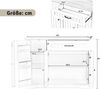 Modernes, elegantes Sideboard mit 3 Türen und einer Schublade, Buffetschrank für Esszimmer, Wohnzimmer und Diele (Weiß) Bild 5
