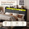 ADWOLT Polsterbett Hydraulisches Stauraumbett LED (Set, 1-tlg, LED-Beleuchtung), 160x200 cm Doppelbett,Kunstleder,Schwarz Bild 3