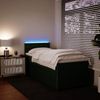 vidaXL Boxspringbett mit Matratze und LED-Beleuchtung, Samt dunkelgrün, 80x200 cm Bild 5