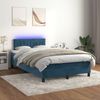 vidaXL Boxspringbett mit Matratze & LED Dunkelblau 120x190 cm Samt 3270169 Bild 5