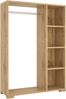 [en. casa] 'Nesbyen' Kleiderschrank, Eichenoptik, 126 x 90 x 30 cm Bild 2