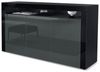 Vladon Sideboard Valencia, Kommode mit 3 Türen und 1 offenem Fach, Schwarz matt/Grau Hochglanz/Schwarz Hochglanz (155 x 92 x 40 cm) Bild 4