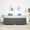 vidaXL Bettrahmen mit Matratze Dunkelgrau 200 x 200 cm Stoff 3398308 Bild 3