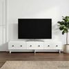 vidaXL TV-Schränk mit Schubladen Weiß 147 x 34,5 x 30 cm Holzwerkstoff 894015 Bild 4