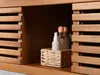 Vente-unique - PENEBEL Waschbeckenmöbel Holz, Platte Braun - B 50 cm x H 40 cm x L 130 cm Bild 4