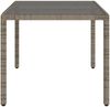 vidaXL Gartentisch mit Glasplatte Grau 150x90x75 cm Poly Rattan 365591 Bild 5