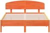 vidaXL Massivholzbett ohne Matratze Wachsbraun 120x200 cm Kiefernholz 3207216 Bild 4