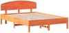 vidaXL Massivholzbett ohne Matratze Wachsbraun 120x200 cm Kiefernholz 3207216 Bild 3