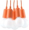 Pendelleuchte, Orange, PVC, 5-flammig, H-90 cm Bild 1