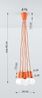 Pendelleuchte, Orange, PVC, 5-flammig, H-90 cm Bild 2