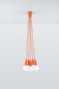 Pendelleuchte, Orange, PVC, 5-flammig, H-90 cm Bild 3