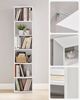 VASAGLE Bücherregal, 5-stöckiges Regal, offenes Aufbewahrungsregal, Standregal, 24 x 30,2 x 134,2 cm, für Wohnzimmer Bild 3