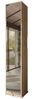 welltime Hochschrank Hamburg Höhe 185 cm, Breite 35/37 cm, Badschrank drehbar, 2 Türen, 1 Schubkasten, 1 offenes Fach, mit Spiegel, Metallhaken, Metallgriff Bild 3
