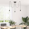 vidaXL Pendelleuchte mit 3 Fassungen E27 Schwarz Metall 4103453 Bild 3