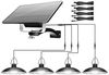 Rosnek Außen-Deckenleuchte 1/2/3/4 Kopf, Solar-Pendelleuchten, für Shop Hof Garage Veranda, 1 Solarmodul mit 4 Lampen, IP65 wasserdicht Solarlampen für Außen Innen Bild 2
