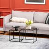 Couchtisch-Set 2er-Set Beistelltische modernes Design Stahlgestell bis 10 kg Schwarz 120x59x45cm für Wohnzimmer Bild 2