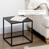 Couchtisch-Set 2er-Set Beistelltische modernes Design Stahlgestell bis 10 kg Schwarz 120x59x45cm für Wohnzimmer Bild 5