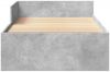 vidaXL Bettgestell Betongrau 100x200 cm Holzwerkstoff 849575 Bild 5