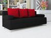 Mirjan24 'Dover' Schlafsofa, Schwarz, 86 x 192 x 80 cm, ohne Hocker Bild 3
