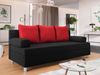 Mirjan24 'Dover' Schlafsofa, Schwarz, 86 x 192 x 80 cm, ohne Hocker Bild 2
