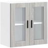 vidaXL Küchen-Hängeschrank mit Glastür Porto Grau Sonoma 854153 Bild 2