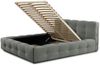 Polsterbett Doppelbett AURORA 160x200cm Komplettset in Stoff Boston Grau Bild 4