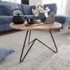 Wohnling Couchtisch 60 x 39,5 x 60 cm Akazie Massivholz / Metall Sofatisch Bild 4